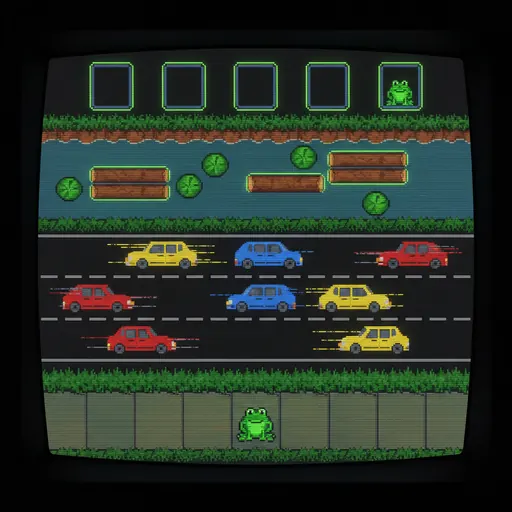 Frogger arcade screenshot