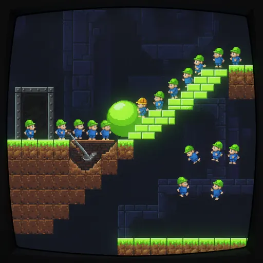 Lemmings arcade screenshot