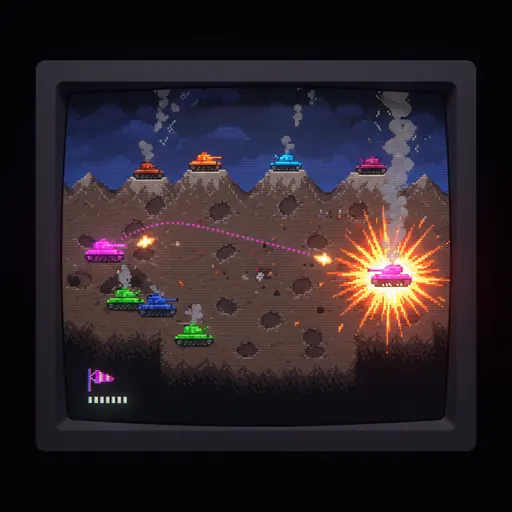 Scorched Earth arcade screenshot